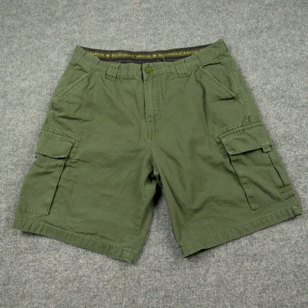 Boy Scouts of America Cargo Shorts Mens 36x9 Green Uniform Canvas Cotton BSA